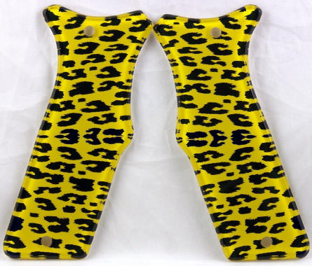 Yellow Leopard Print featured on Azodin Kaos Pump Gun Paintball Marker Grips