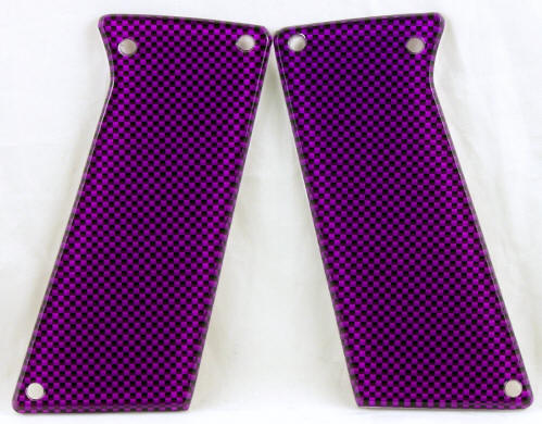 Carbon Fiber Purple featured on Bob Long G6R Paintball Marker Grips